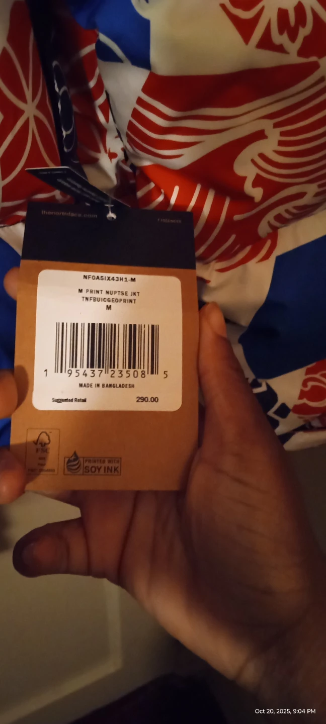 The North Face M Print Nuptse Jacket - Size M - photo 2