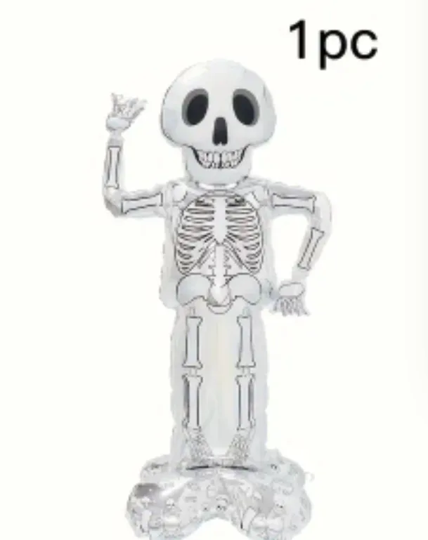 Skeleton Foil Balloon - Halloween Decoration thumbnail