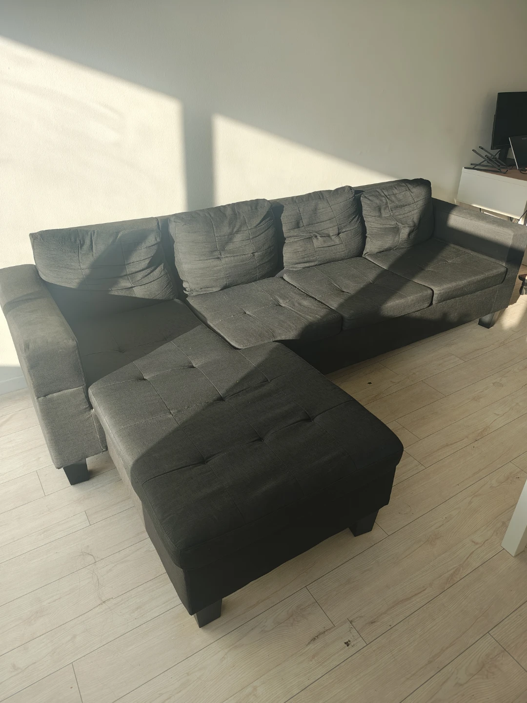 Dark Grey Sectional Sofa - photo 3