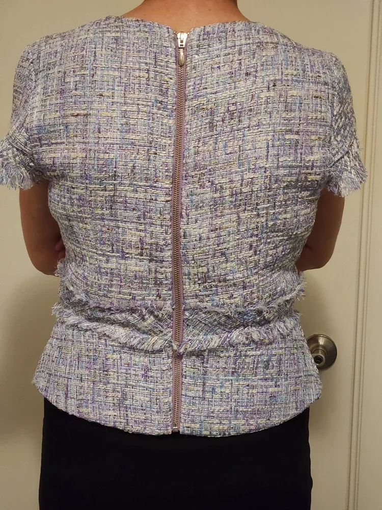 Sandra Angelozzi Tweed Peplum Top image indicator(2)