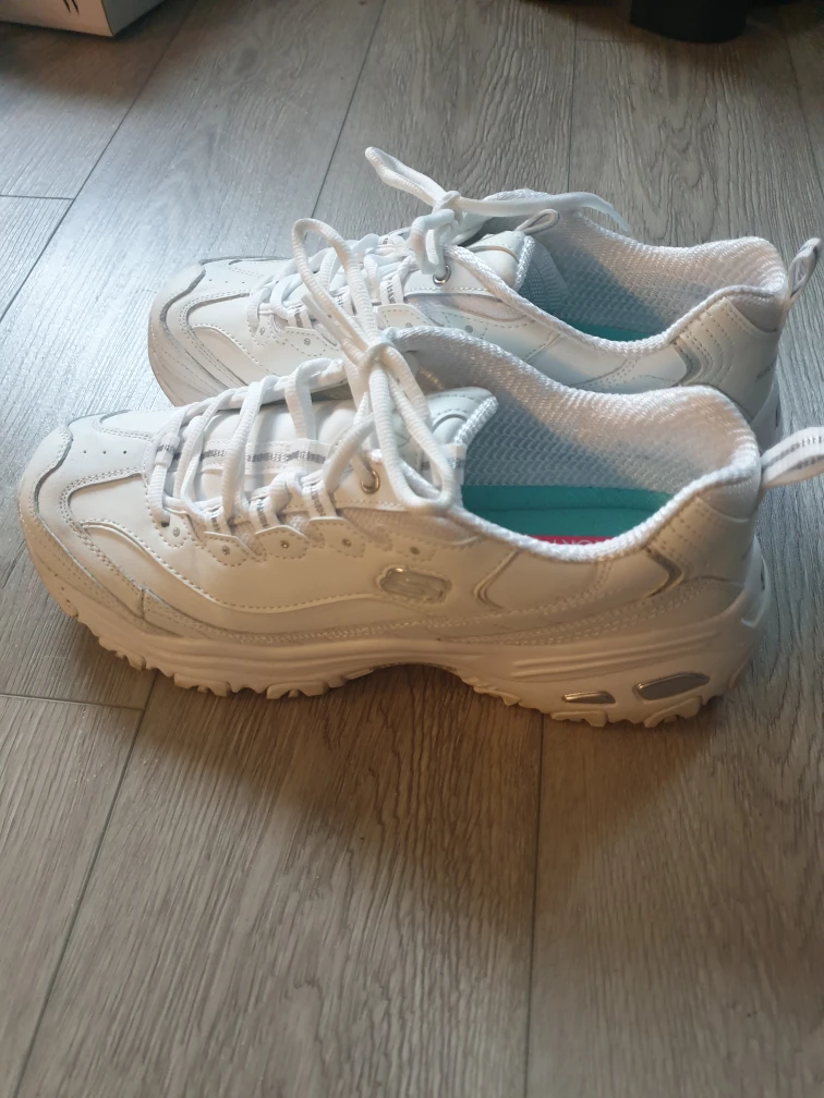 Skechers Air-Cooled Memory Foam White Sneakers