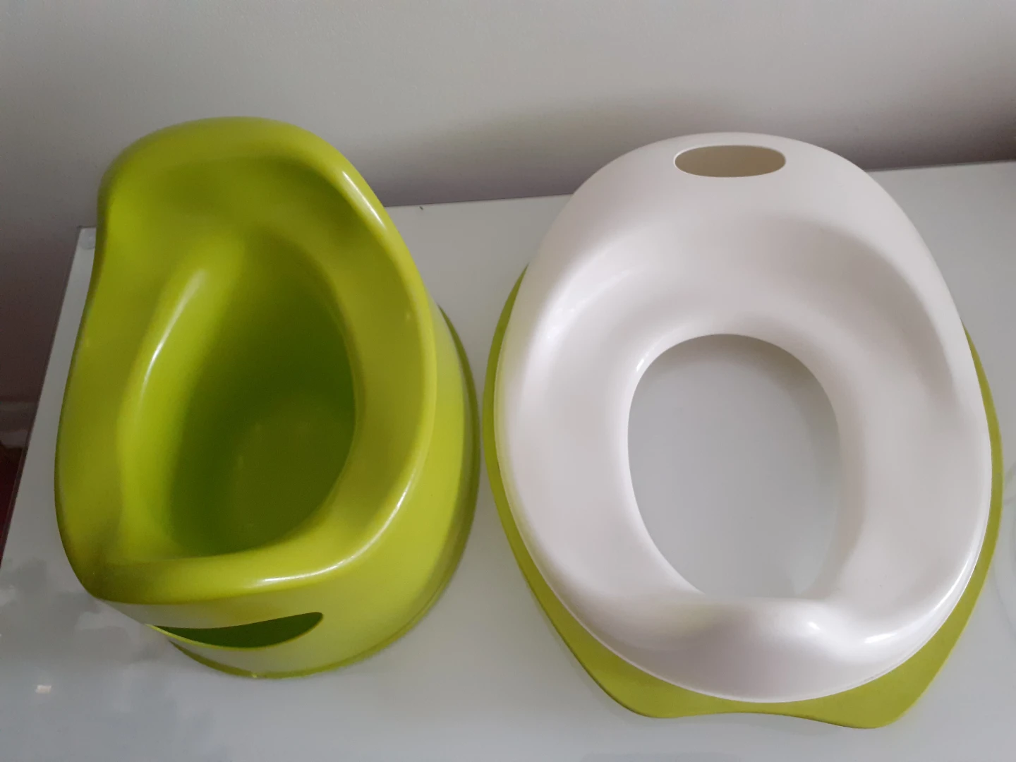 Potty Training Seat & Potty - Green & White