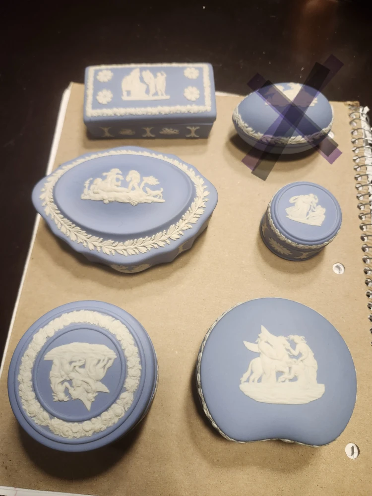 Wedgwood Jasperware Blue Trinket Box