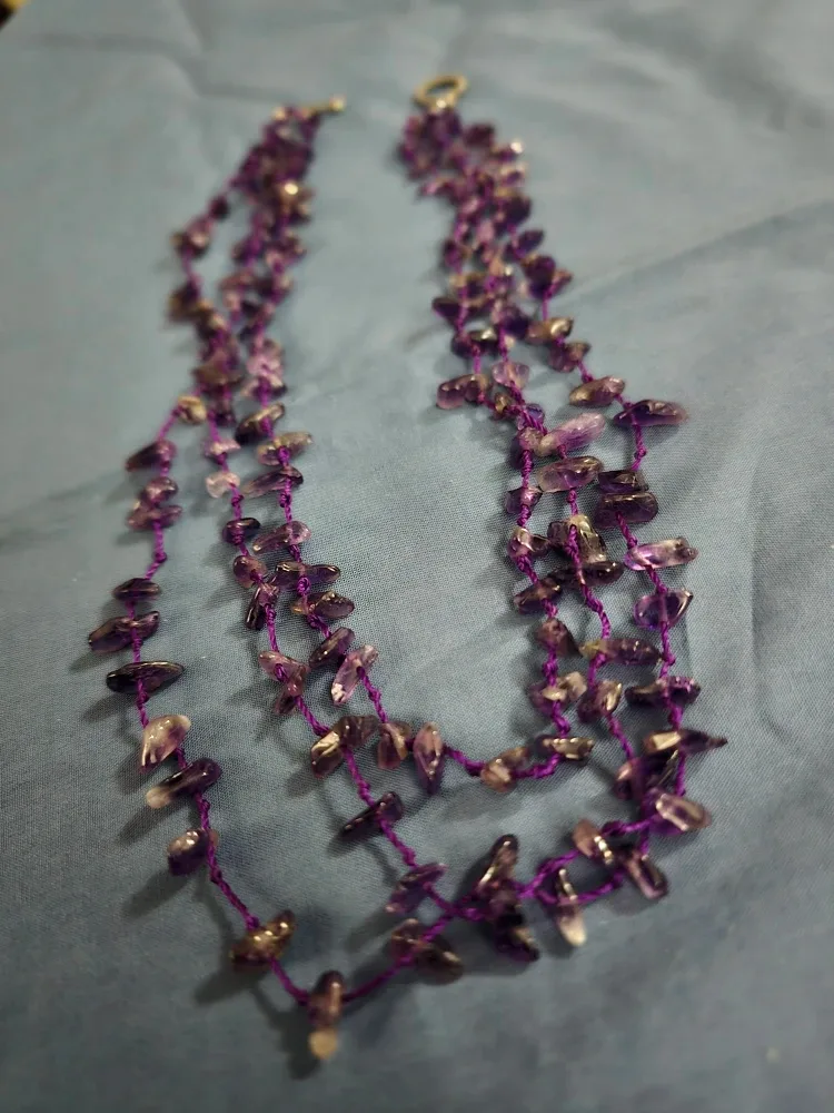 Purple Amethyst Beaded Necklace image indicator(4)