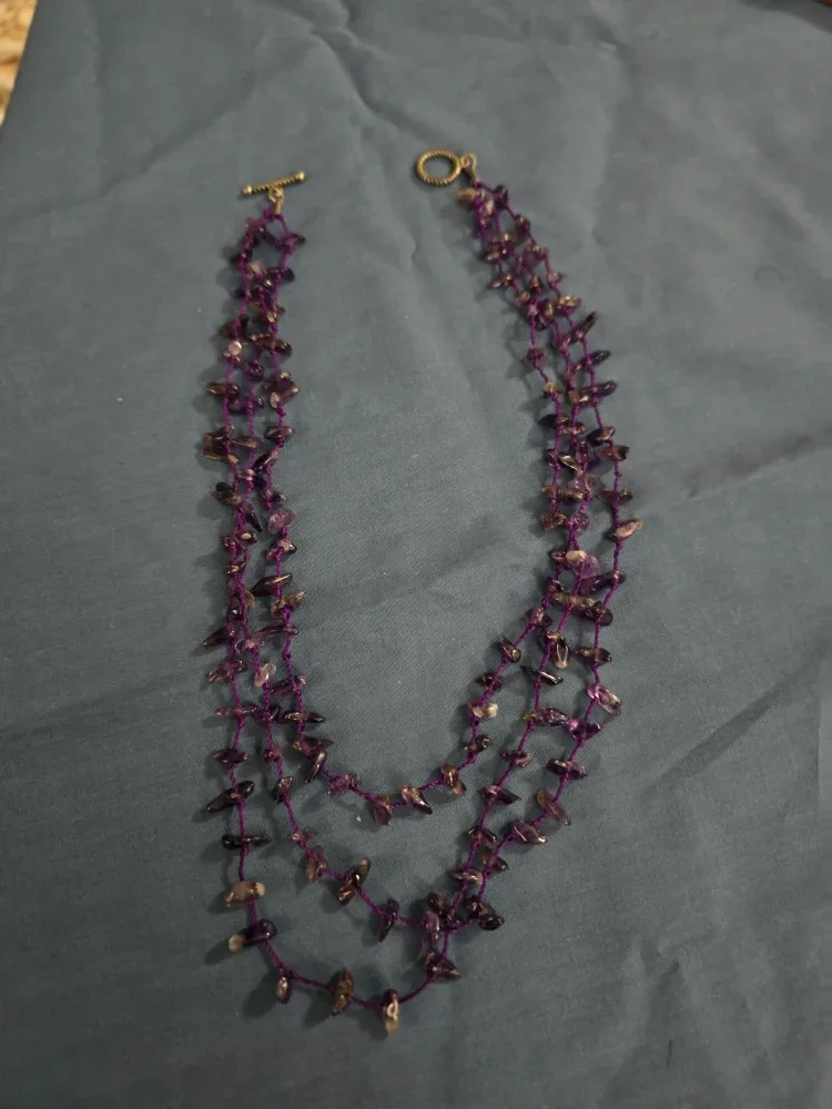 Purple Amethyst Beaded Necklace image indicator(5)