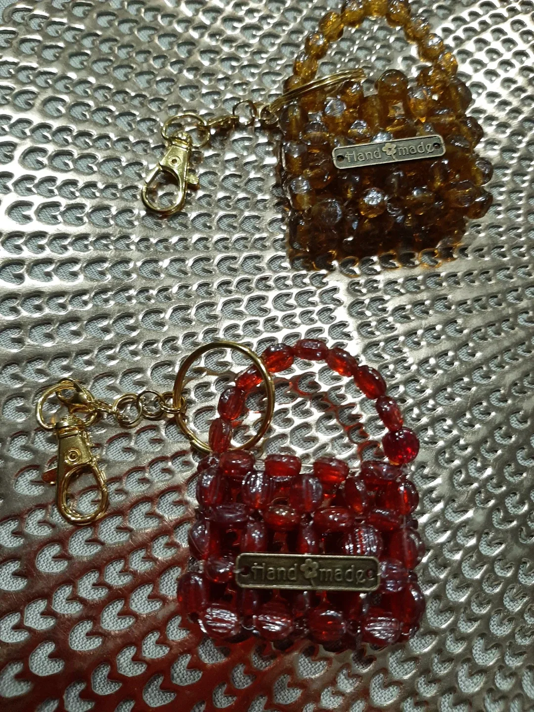 Handmade Beaded Mini Bag Charms,Keychain