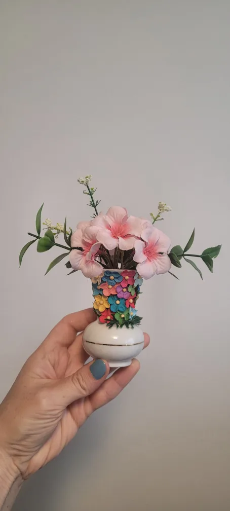 Vintage Bavaria Handgemalt Floral Vase