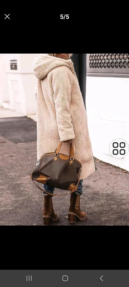 Reversible Sherpa & Puffer Coat - Brown & Beige image indicator(3)