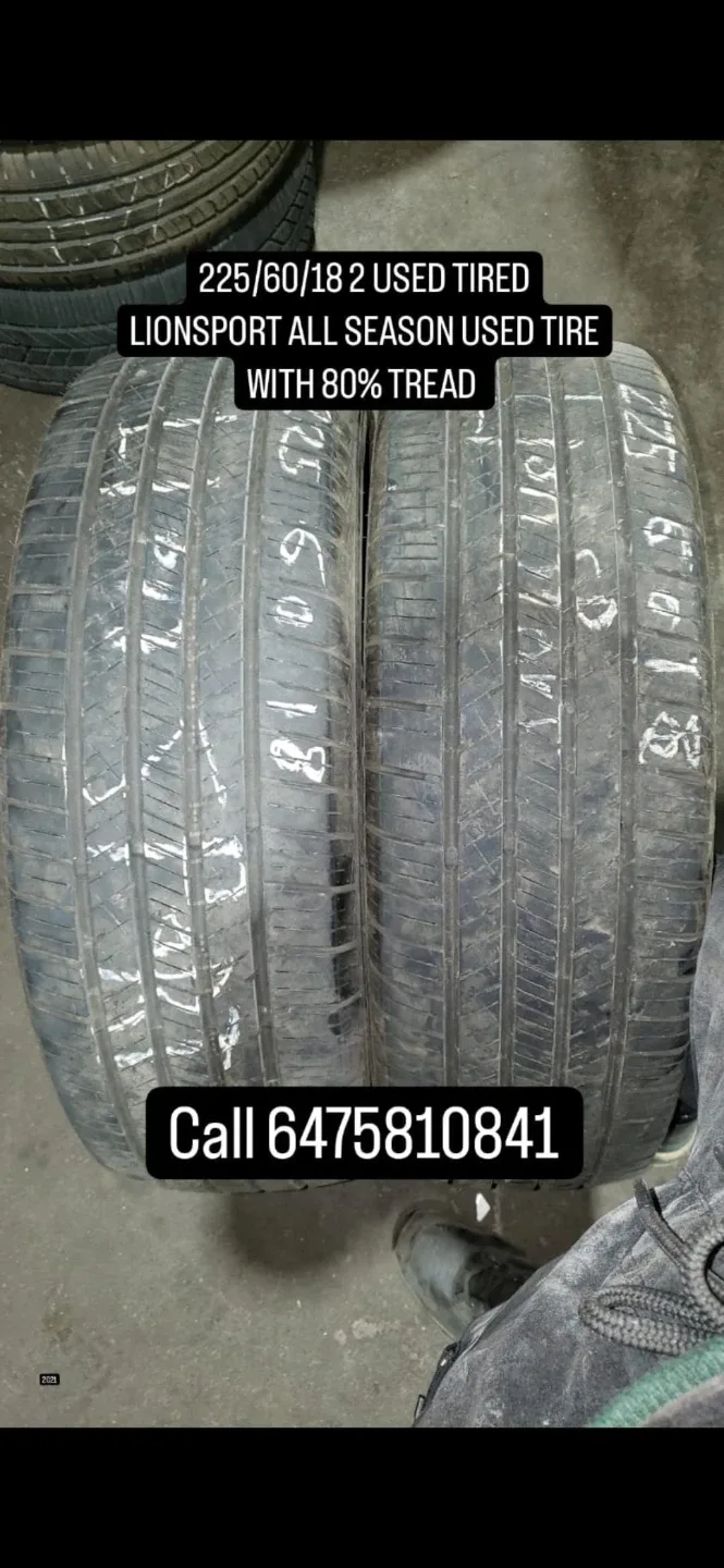 Lionsport All Season Used Tires 225/60/18 - 80% Tread thumbnail