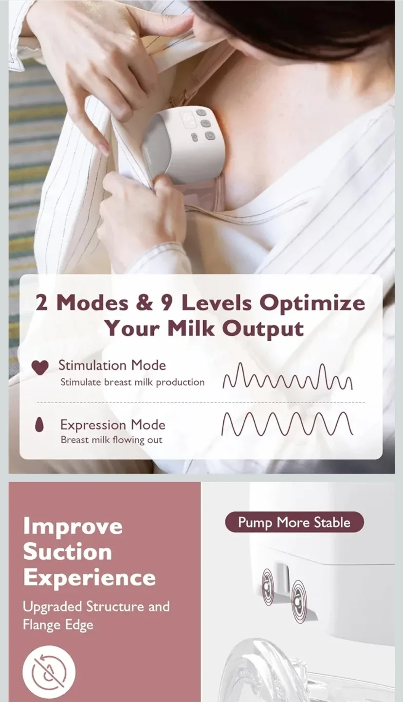 NewMomcozy S9 Pro Updated Hands Free Breast Pump, Wearable image indicator(4)