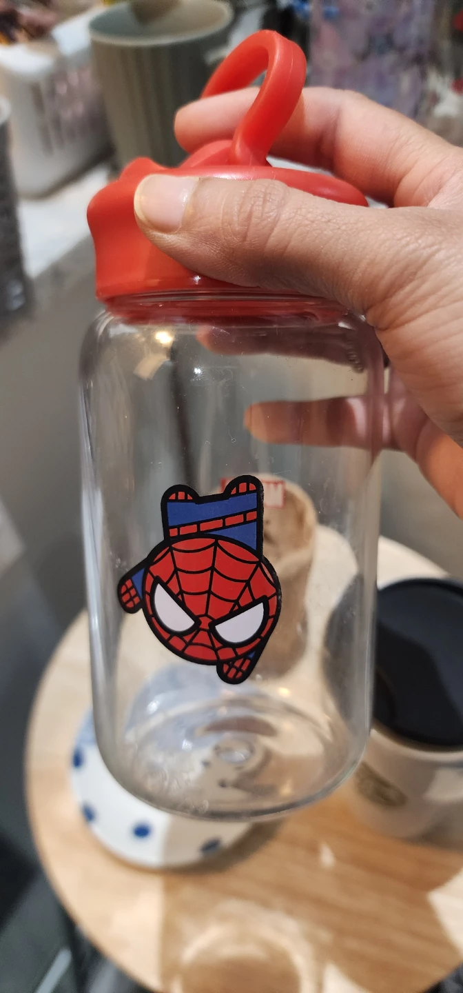 Spiderman glass Water Bottle
