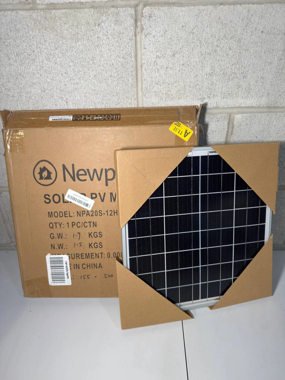 Newpowa 20W 12V Solar Panel Monocrystalline PV Module - photo 4