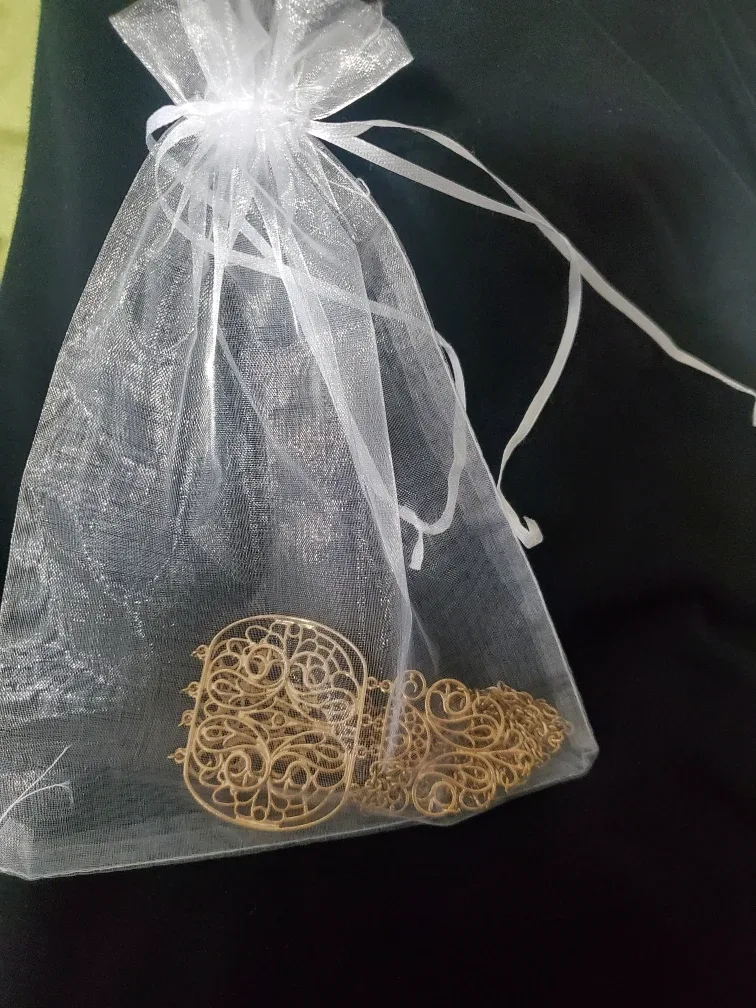 Gold-Tone Ornate Pendant Fashion Necklace image indicator(2)