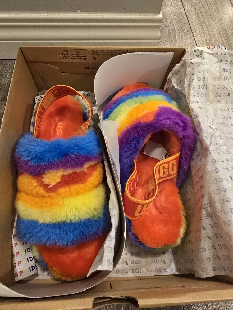 UGG Fluff Yeah Slide Cali Collage - Size 5 - photo 3
