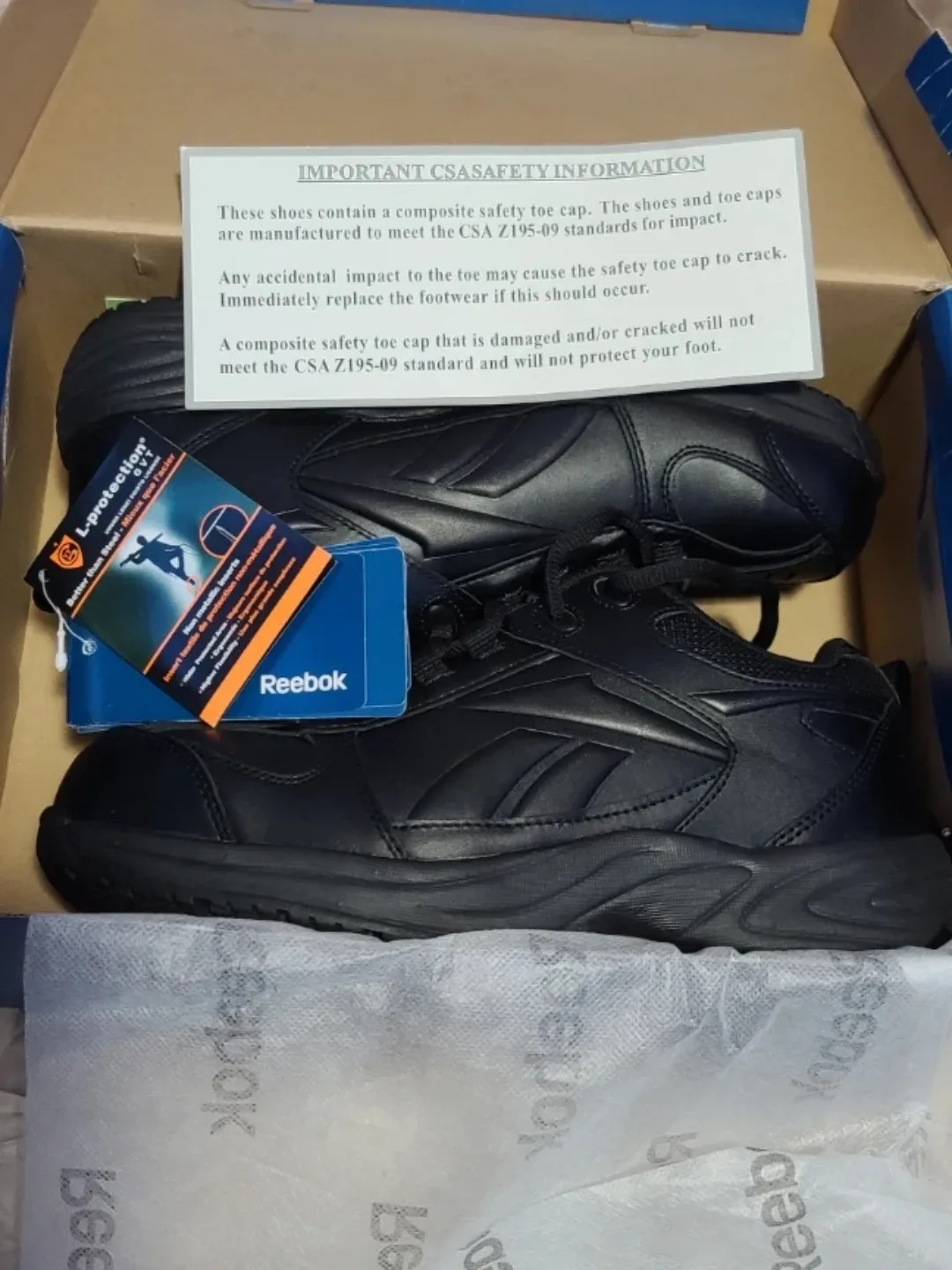 Reebok Work Safety Shoes - CSA Composite Toe (Black) image indicator(3)