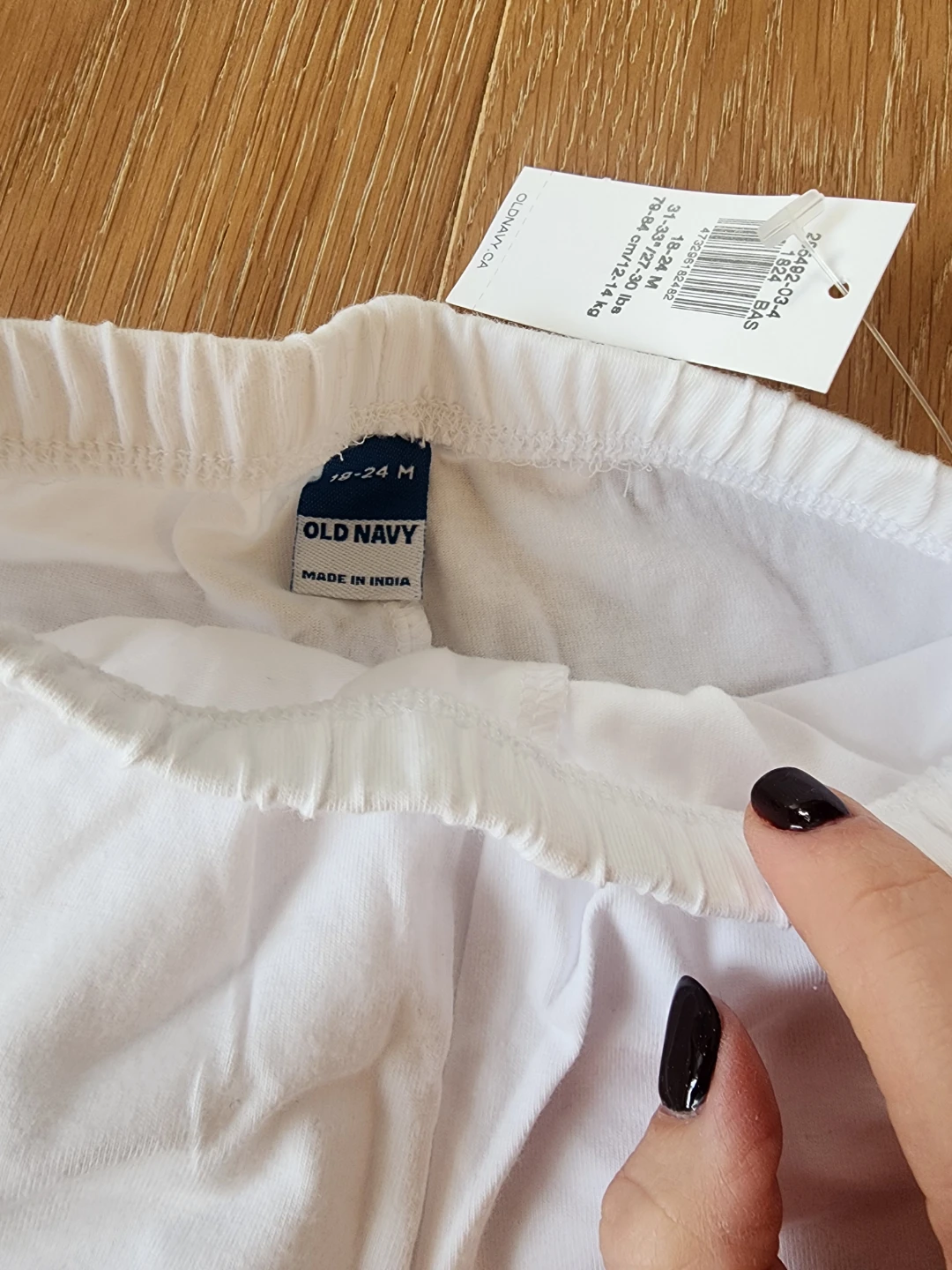 Old Navy White Ruffle Leggings, 18-24M - photo 2