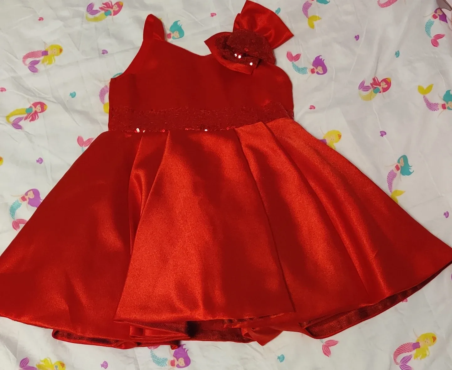 Red Party Dress with Bow thumbnail