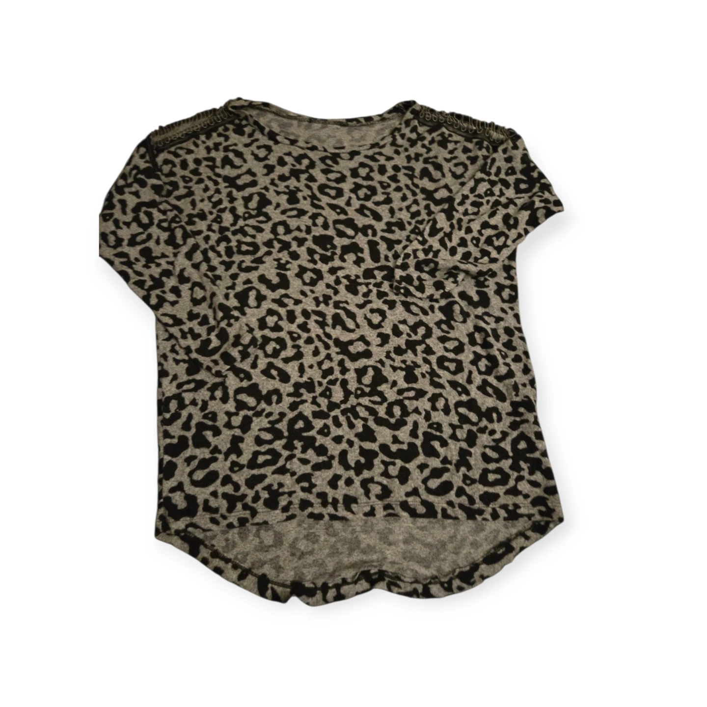 Women leopard gray sweater long sleeves sz XL to large - photo 2