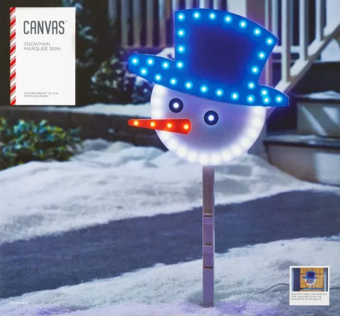 🎄LED Lighted Decor Snowman Marquee Sign🎄 image indicator(3)