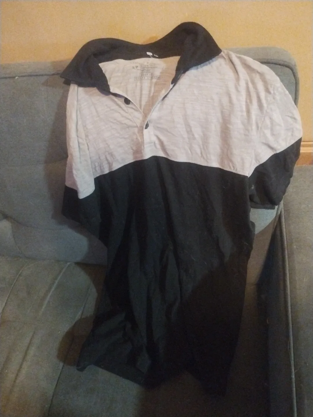 Calvin Klein  S/P Black & Grey Polo Shirt thumbnail