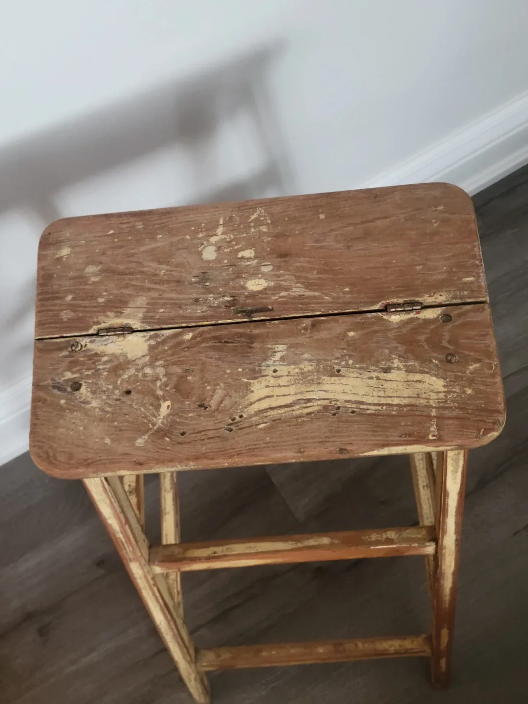 Vintage Wooden Step Stool Ladder. Vintage Wood Plant Stand image indicator(7)