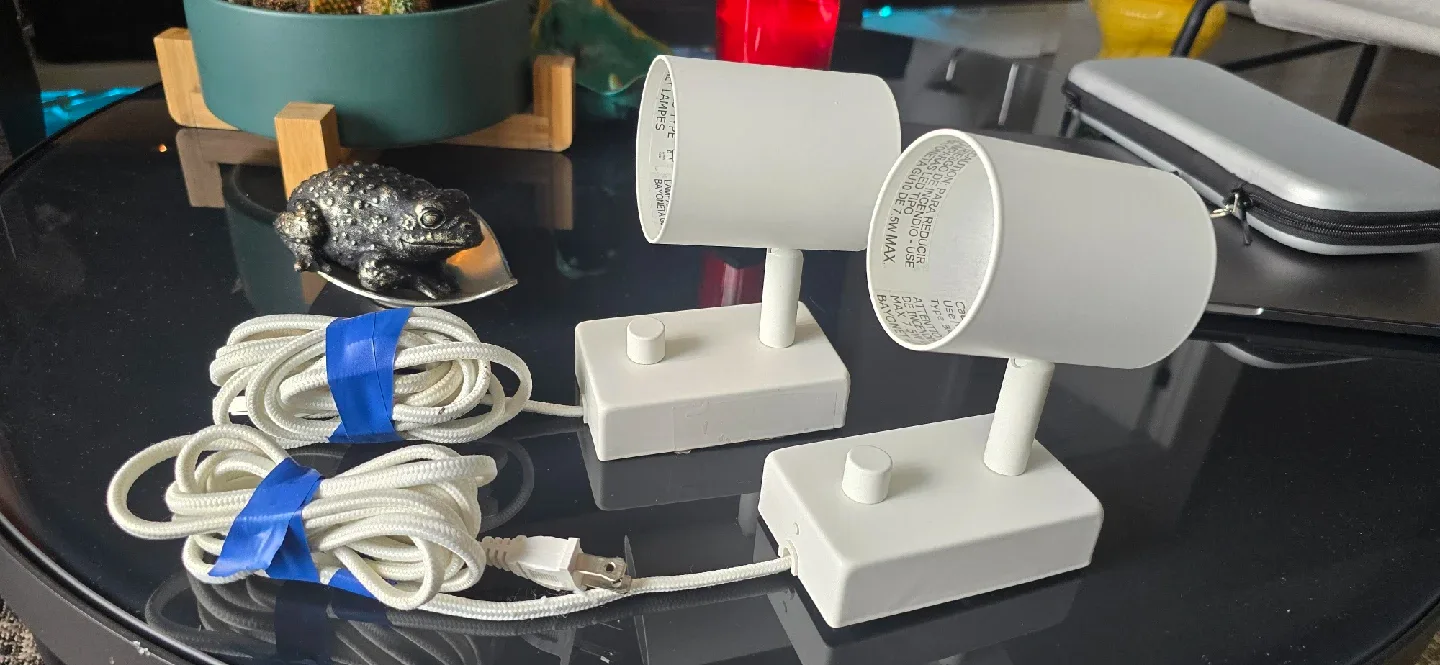 IKEA NYMÅNE Wall/Reading Lamps - White thumbnail