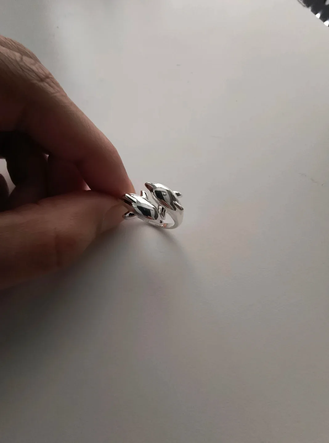 925 Sterling Silver Dolphin Ring (Unisex) image indicator(4)