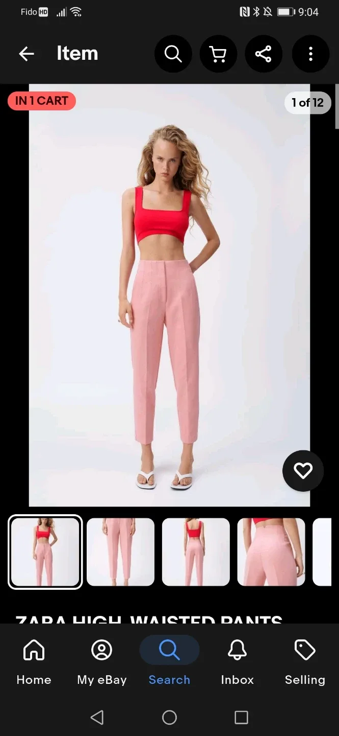 Zara High Waisted Pink Pants medium image indicator(2)