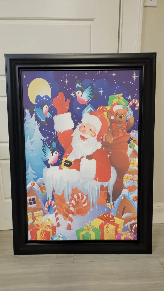 Framed Santa Claus Christmas Print