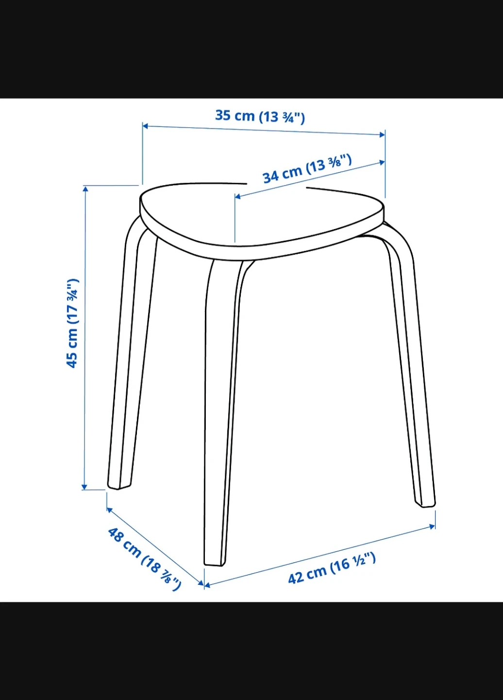 IKEA Marius Stool - Black - photo 3