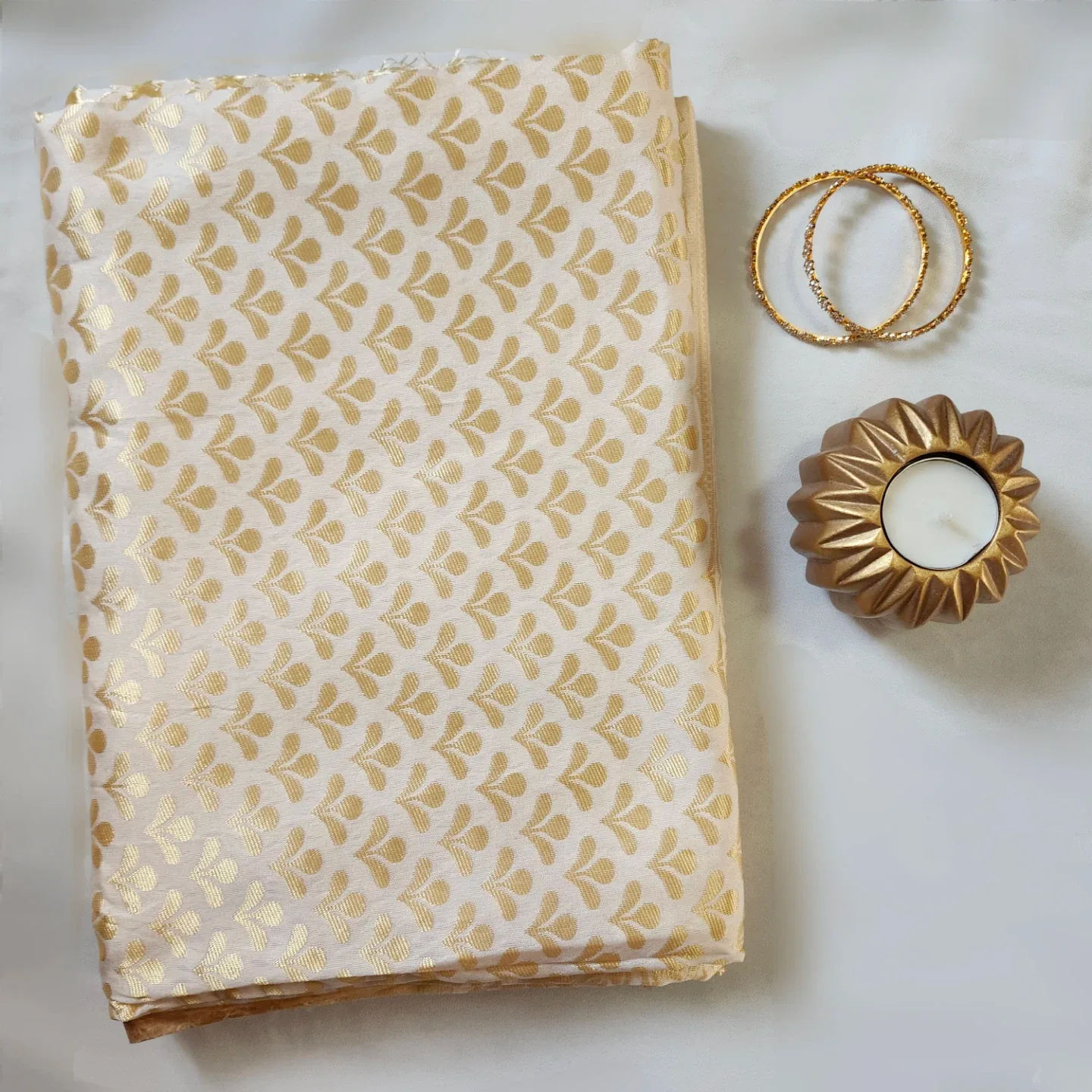 BN Off white silk saree/ for pickup image indicator(3)