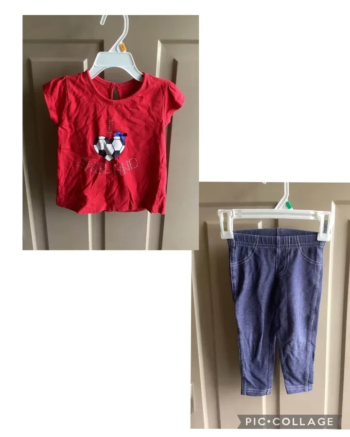 Girls sz 18 months outfits & sleepers $3 each image indicator(5)