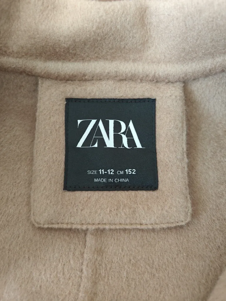 Zara Kids Beige Hooded Coat - Size 11-12 (CM 152) image indicator(3)
