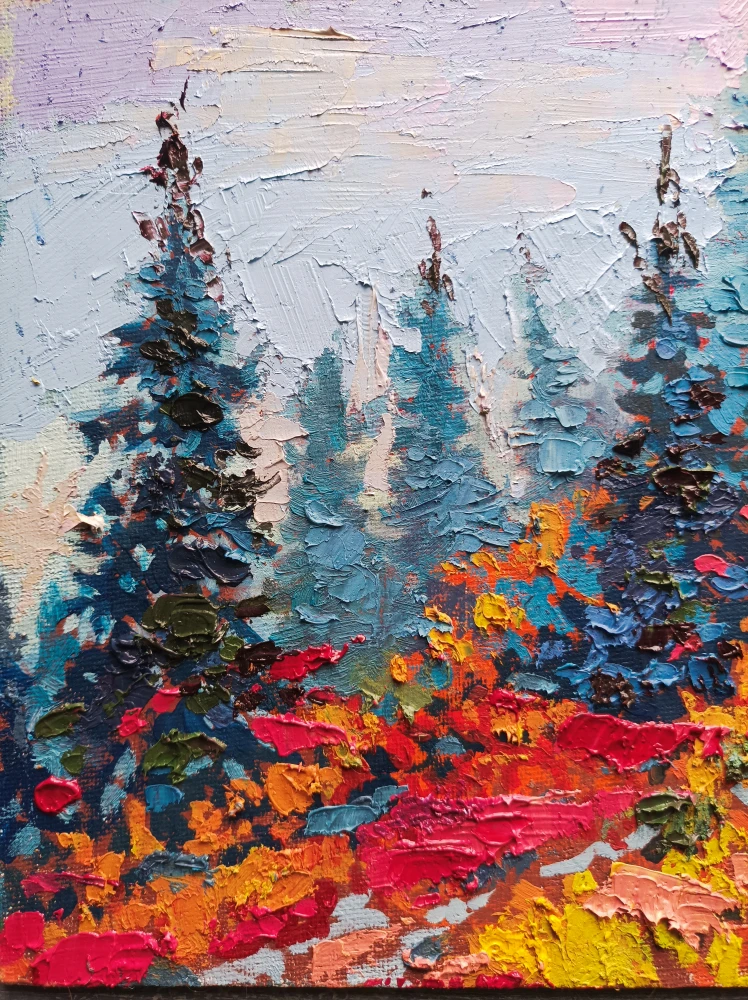 Morning in Mountains 8" by 10" - photo 5