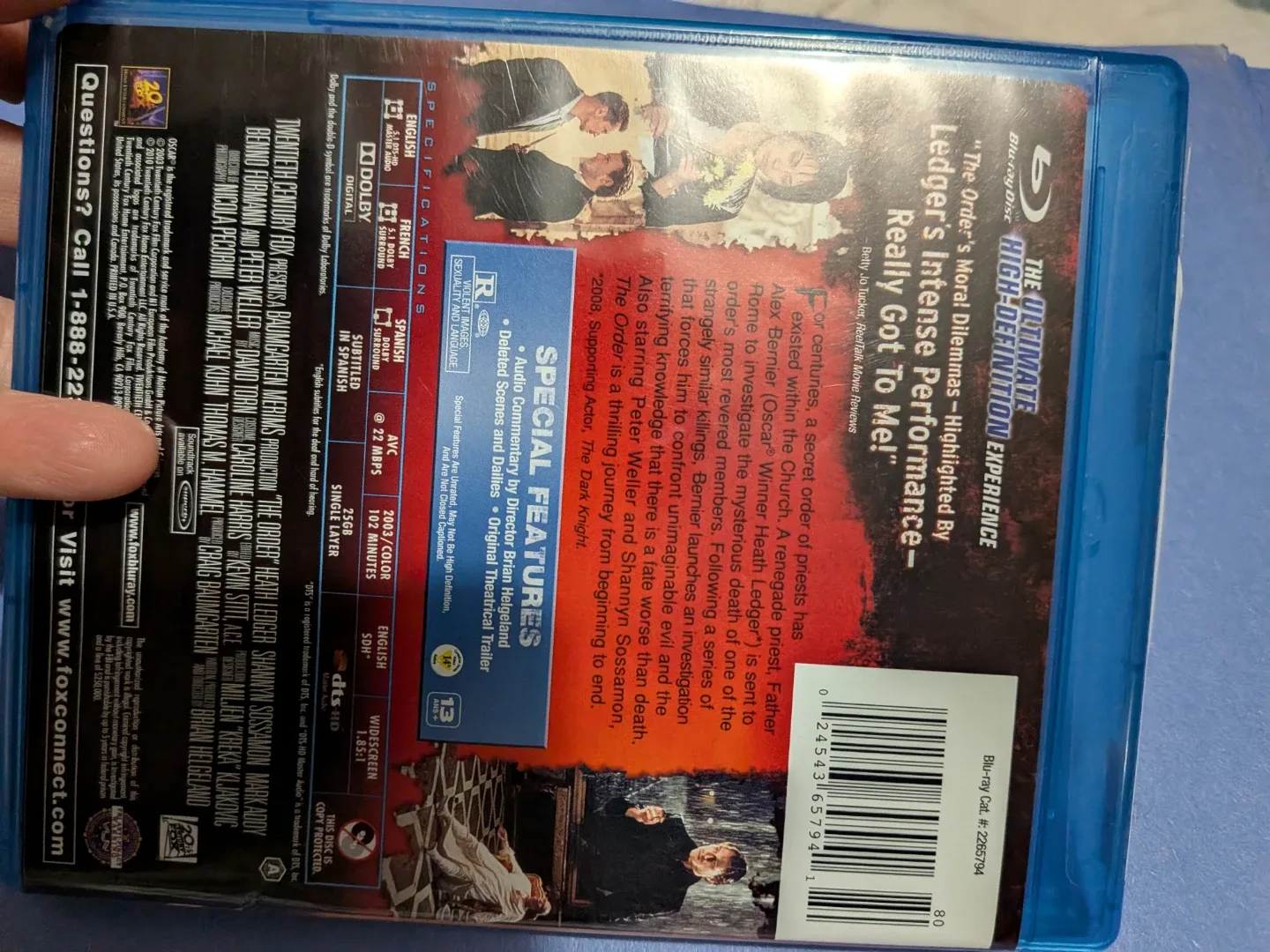 The Order DVD Blu-Ray Heath Ledger image indicator(3)