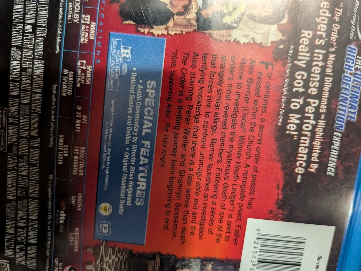 The Order DVD Blu-Ray Heath Ledger image indicator(5)