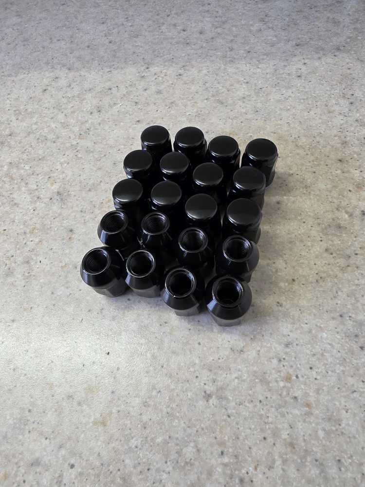 Set of 20 Black 12x1.5 Lug Nuts - photo 4