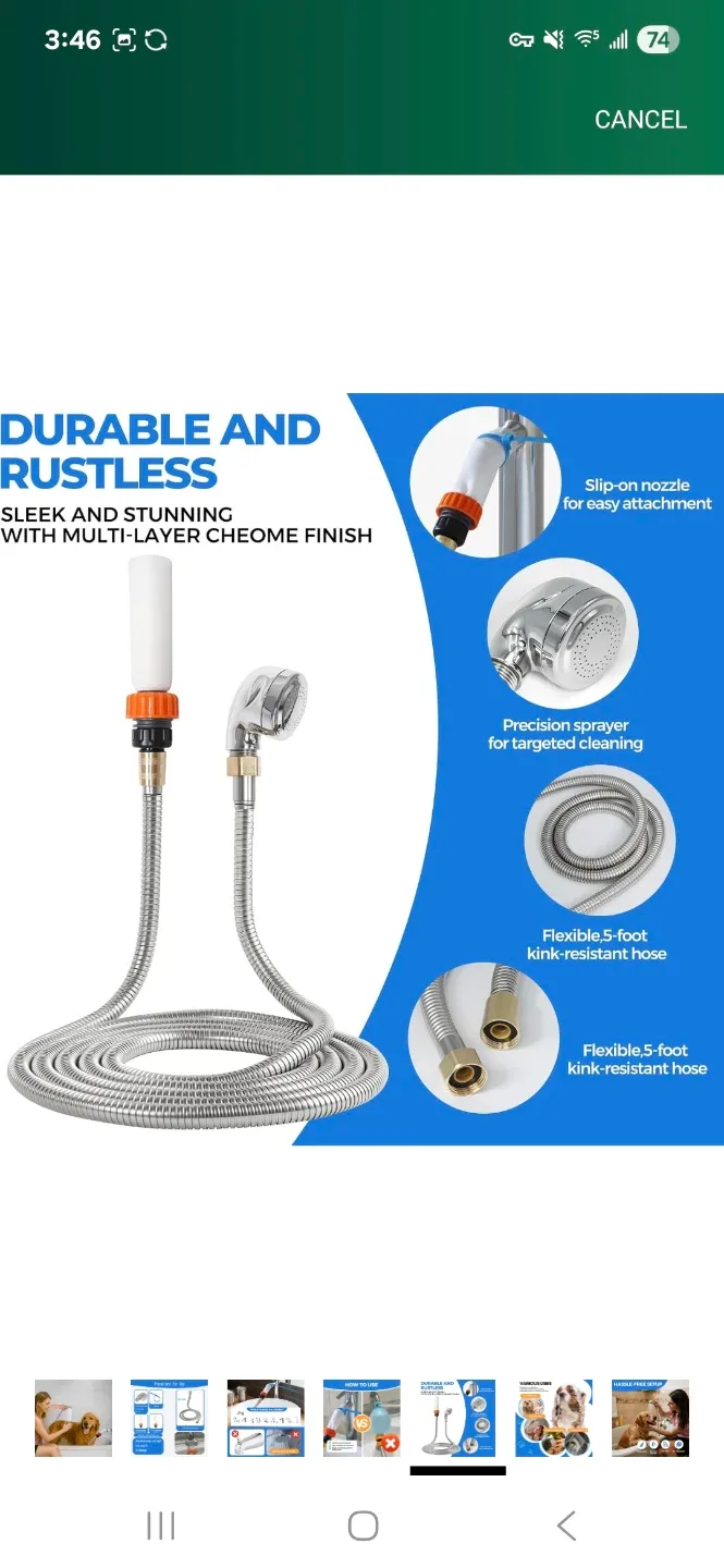 Faucet Hoses:Quick Connection，No Need Tools,Sink Hose image indicator(5)