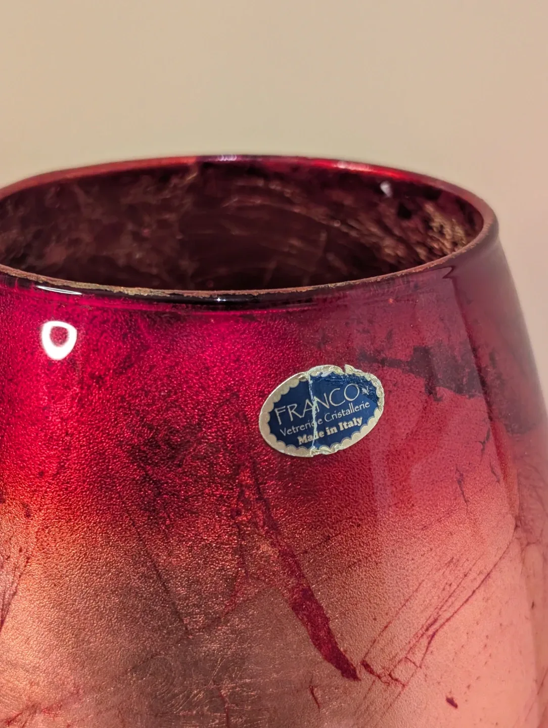 FRANCON Vetrerie Cristallerie Vase - Made in Italy image indicator(2)