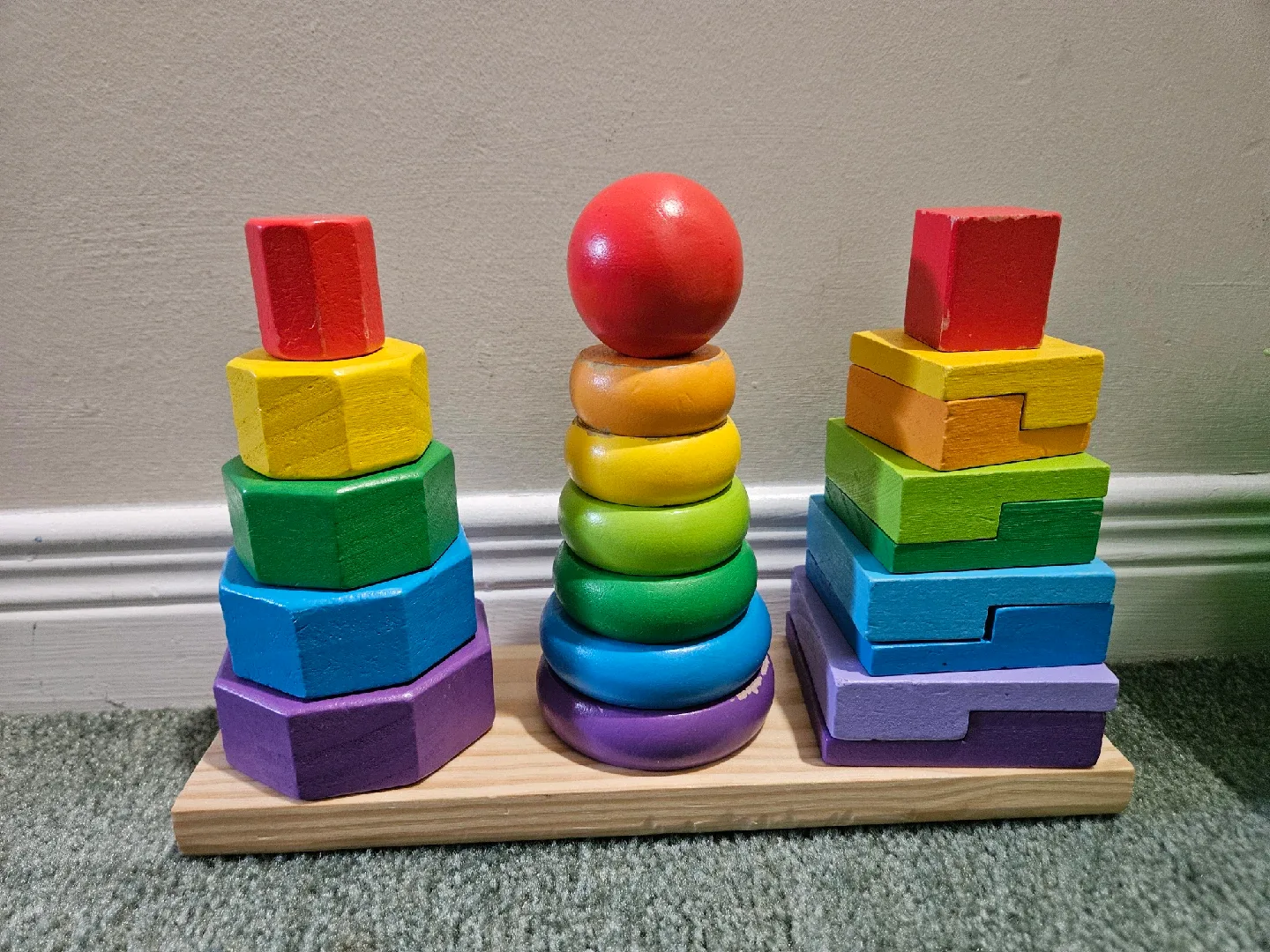Wooden Stacking Train & Blocks image indicator(5)