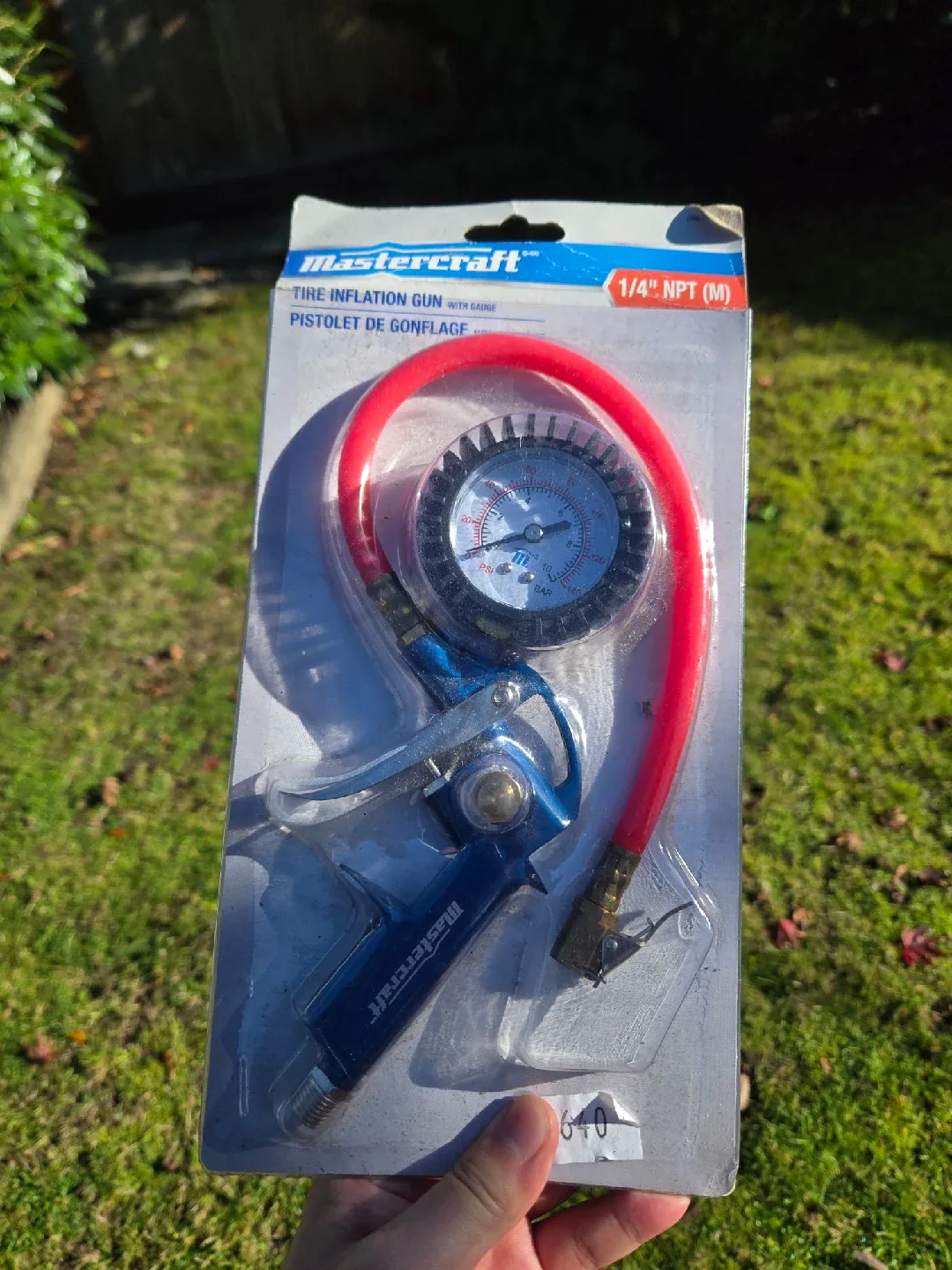 Mastercraft Tire Inflation Gun with Gauge - NEW