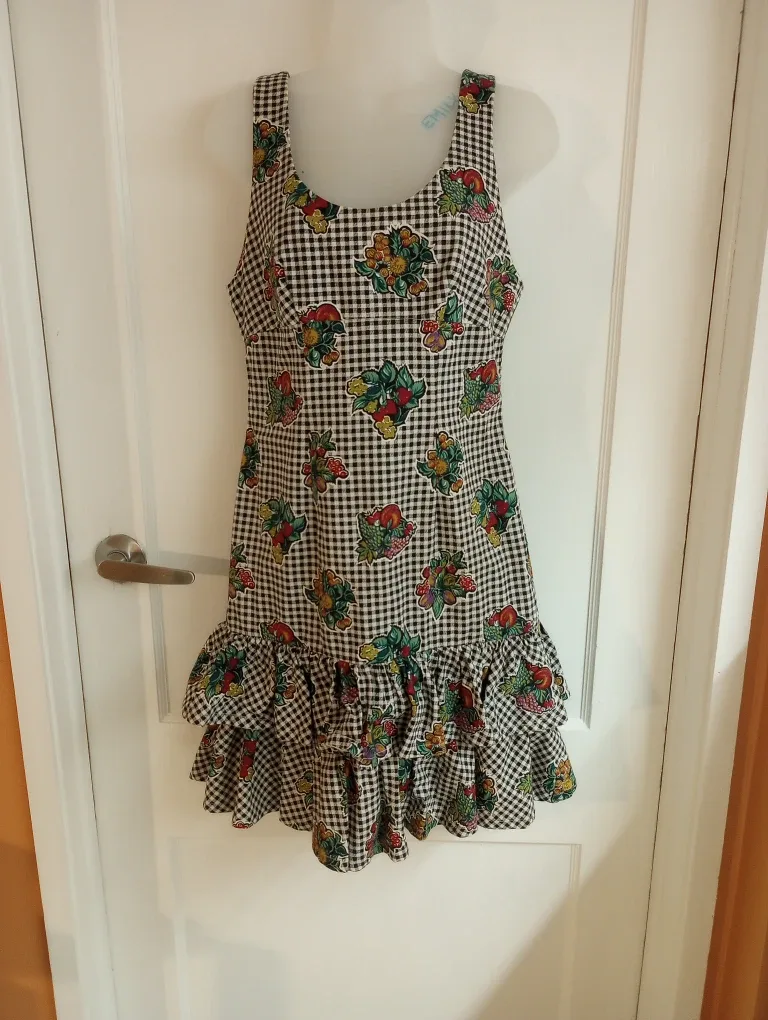 NWOT Comrags Y2K Punk 90's Wiggle Ruffle Dress