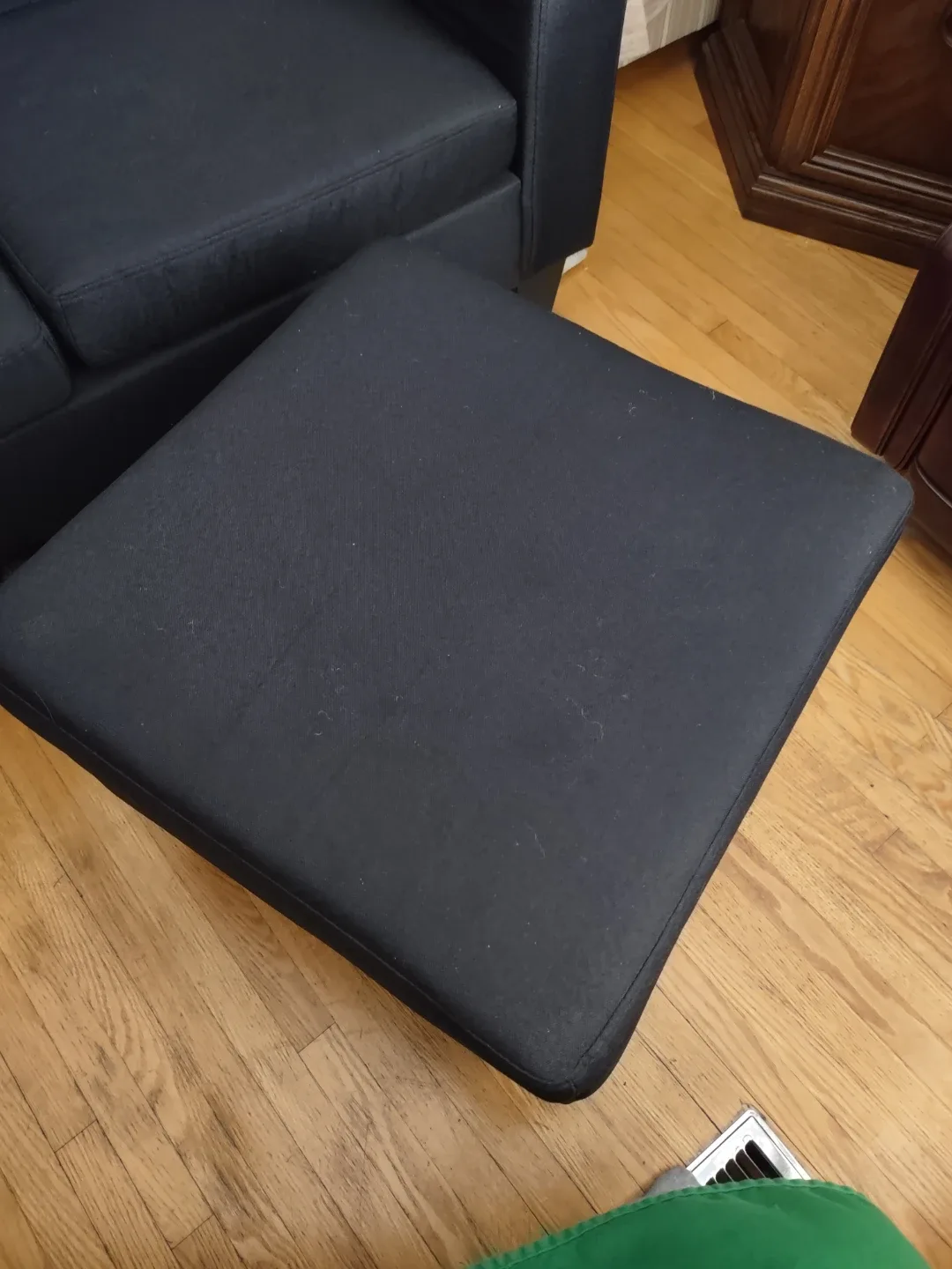 Black Fabric Sectional Sofa With Floating Ottoman image indicator(8)