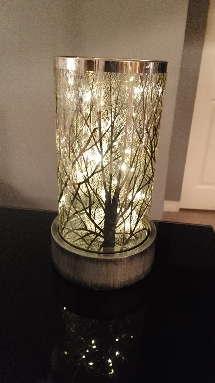 Silver Tree Design  Candle holder