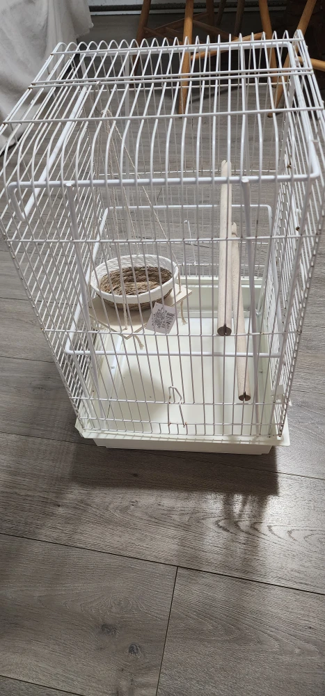 White Bird Cage with Accessories - photo 2