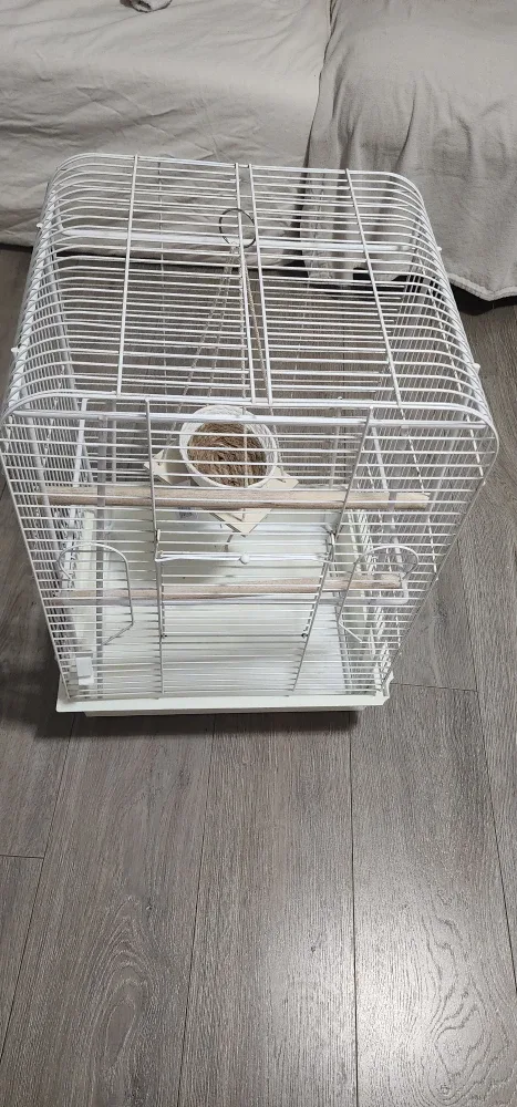 White Bird Cage with Accessories image indicator(3)