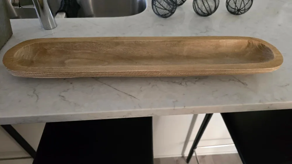 Wooden Dough Bowl Tray