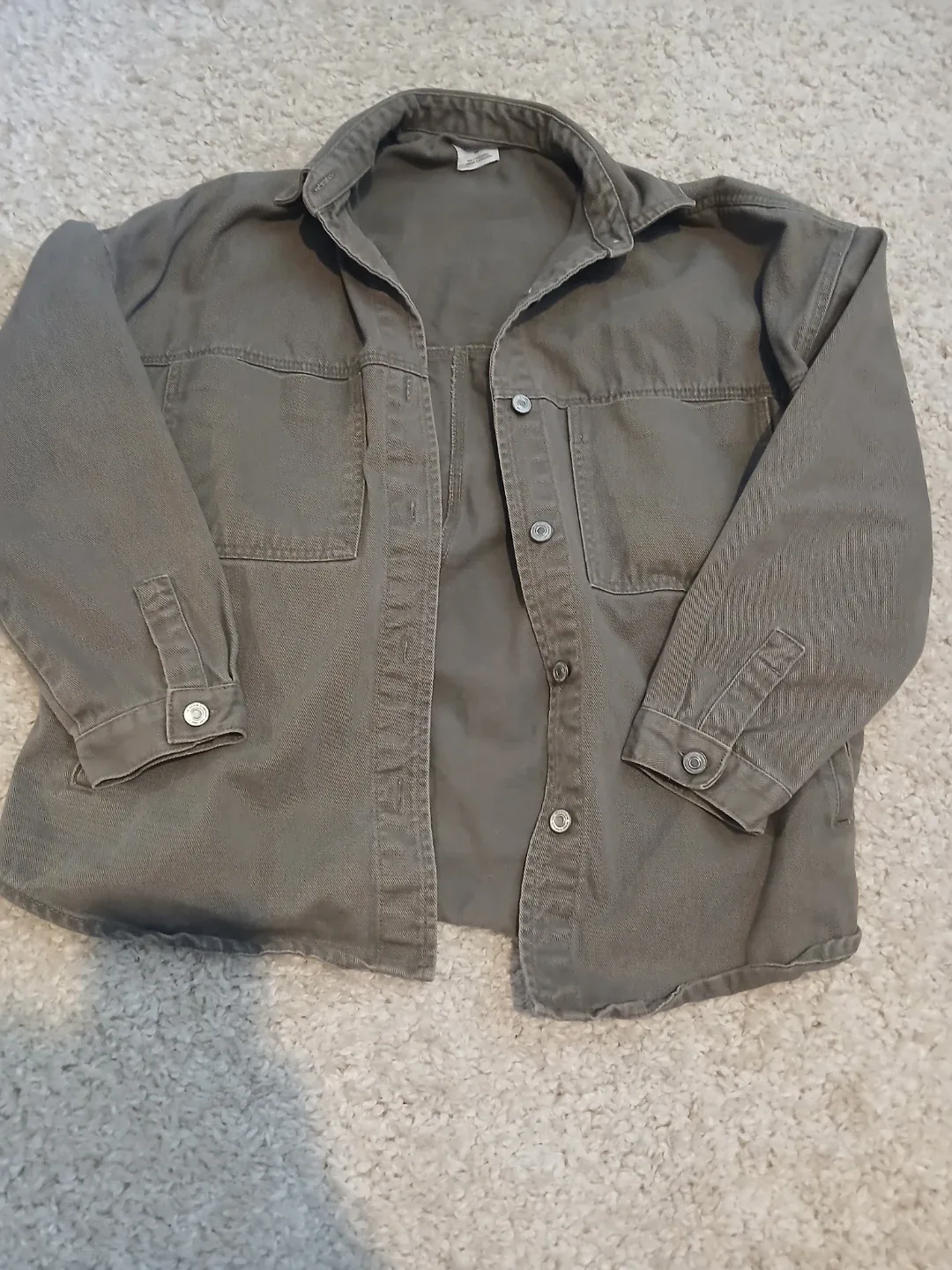 Olive Green Button-Up Jacket