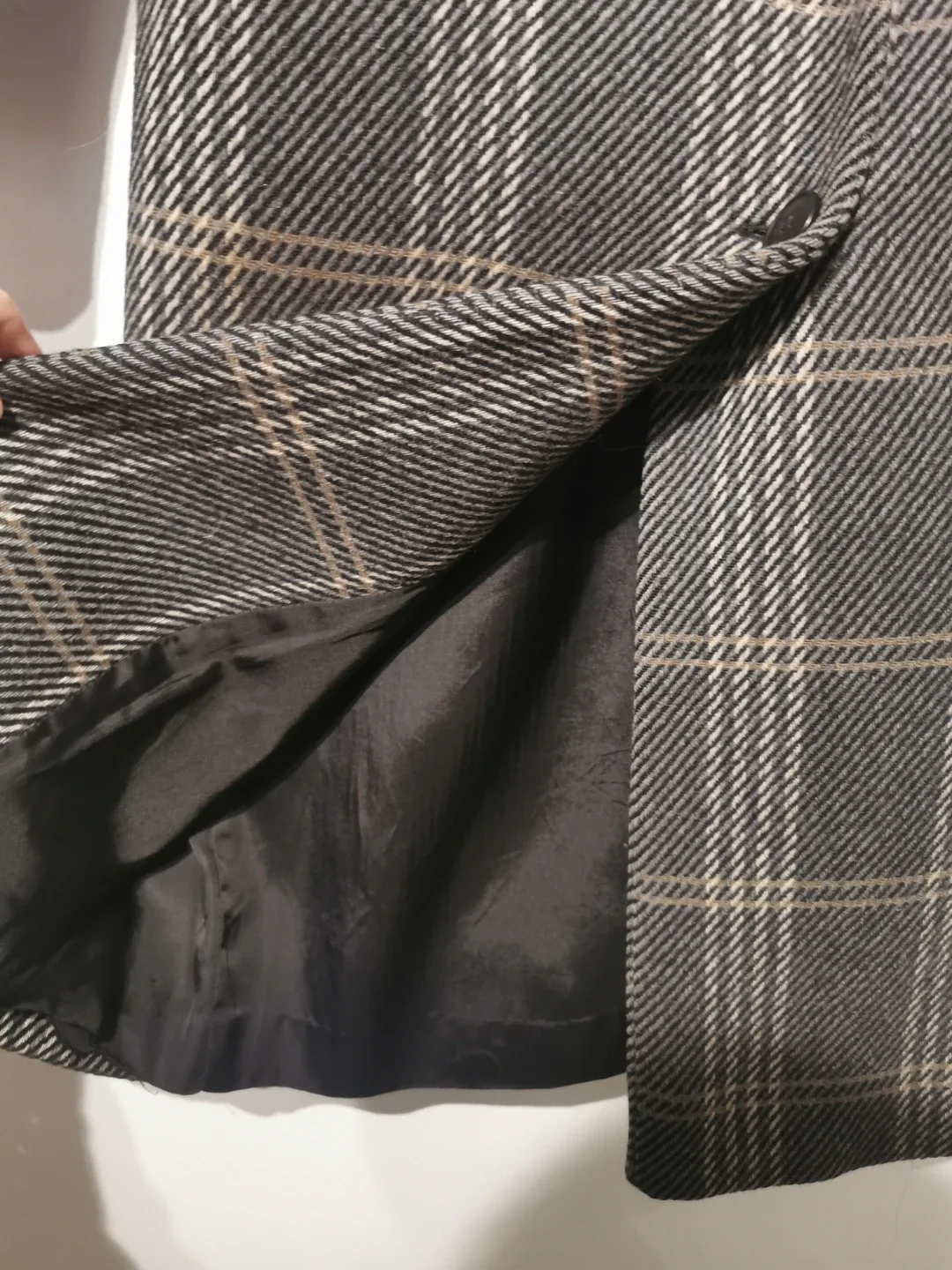 Vintage Plaid Wool Coat - oversized s image indicator(6)