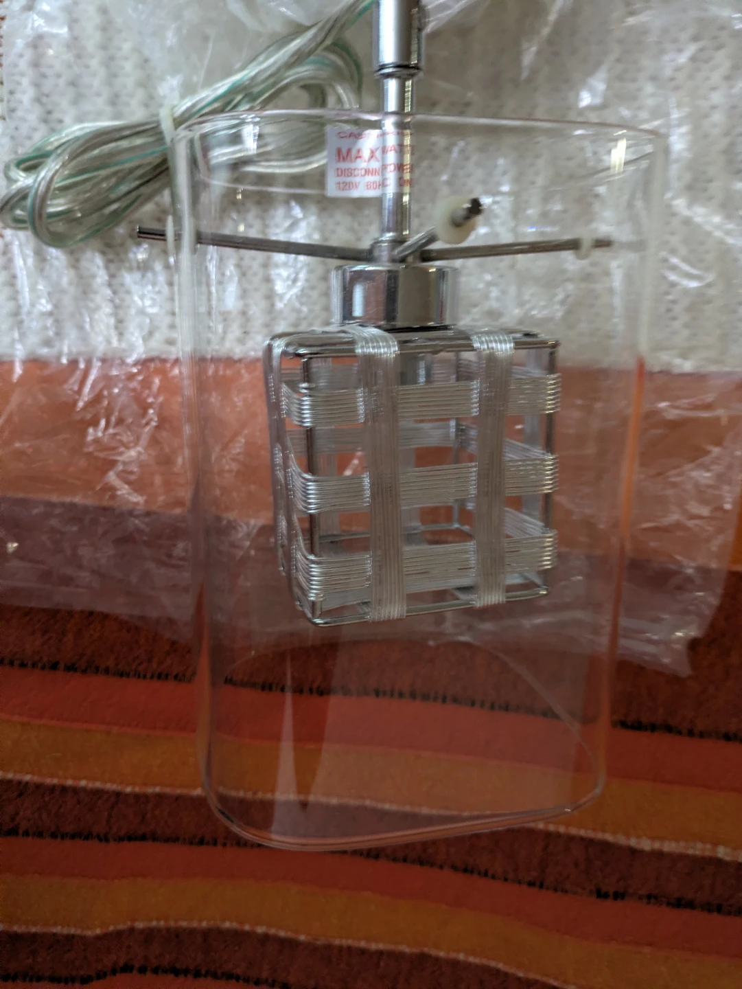Pendant Light Fixture - Glass and Metal - photo 5